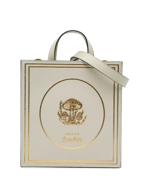Gucci Pre-Owned 2016-2024 Garden Calfskin Mushrooms Vertical Shopping Tote satchel