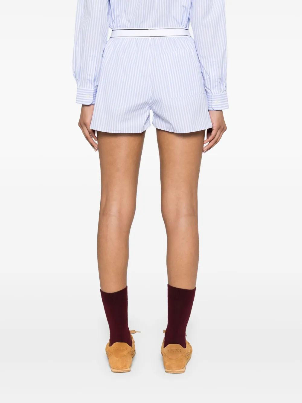 Sporty & Rich Shorts met logoband Blauw