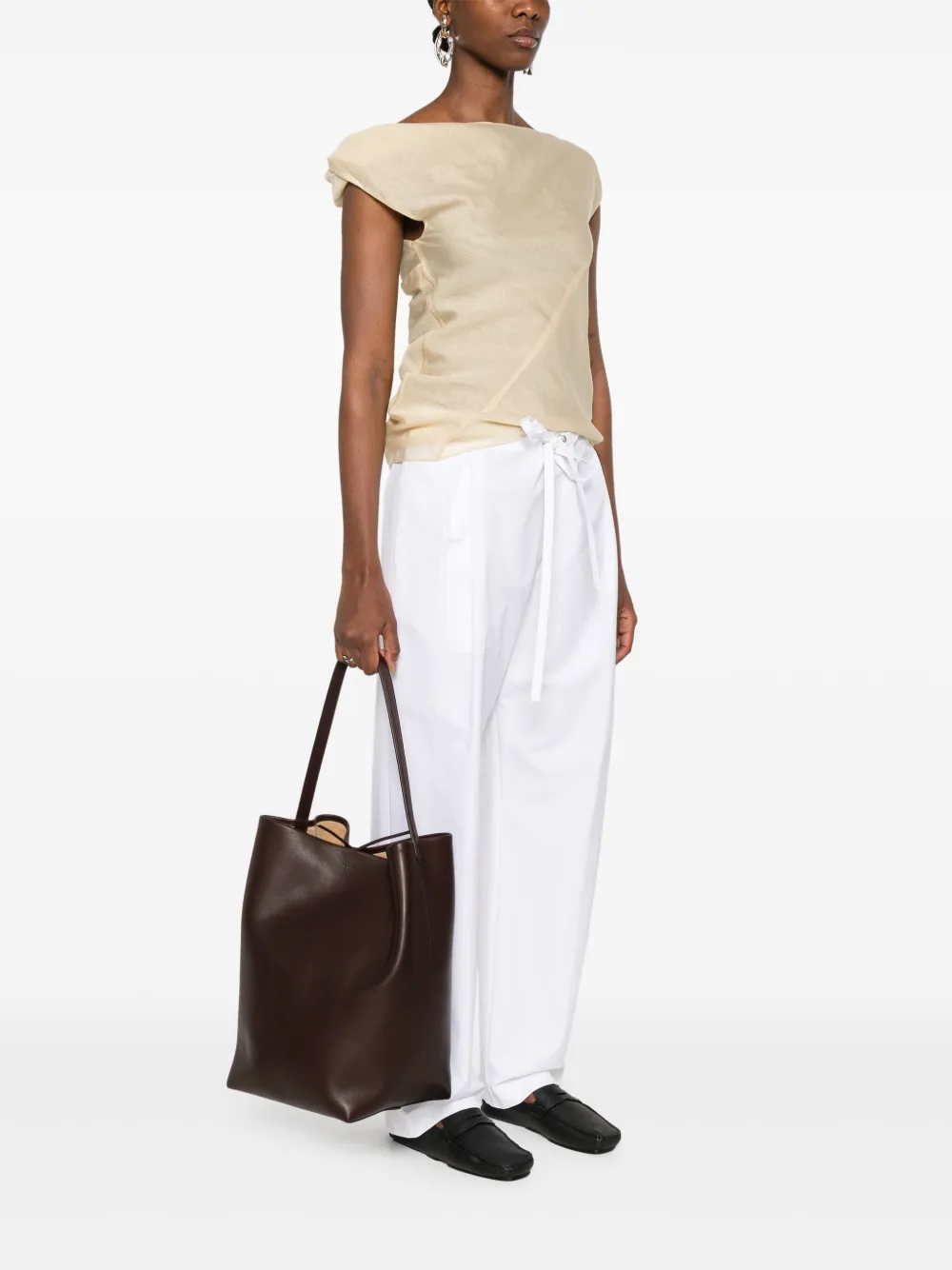 The Row Large Park Tote Bag In Brown
