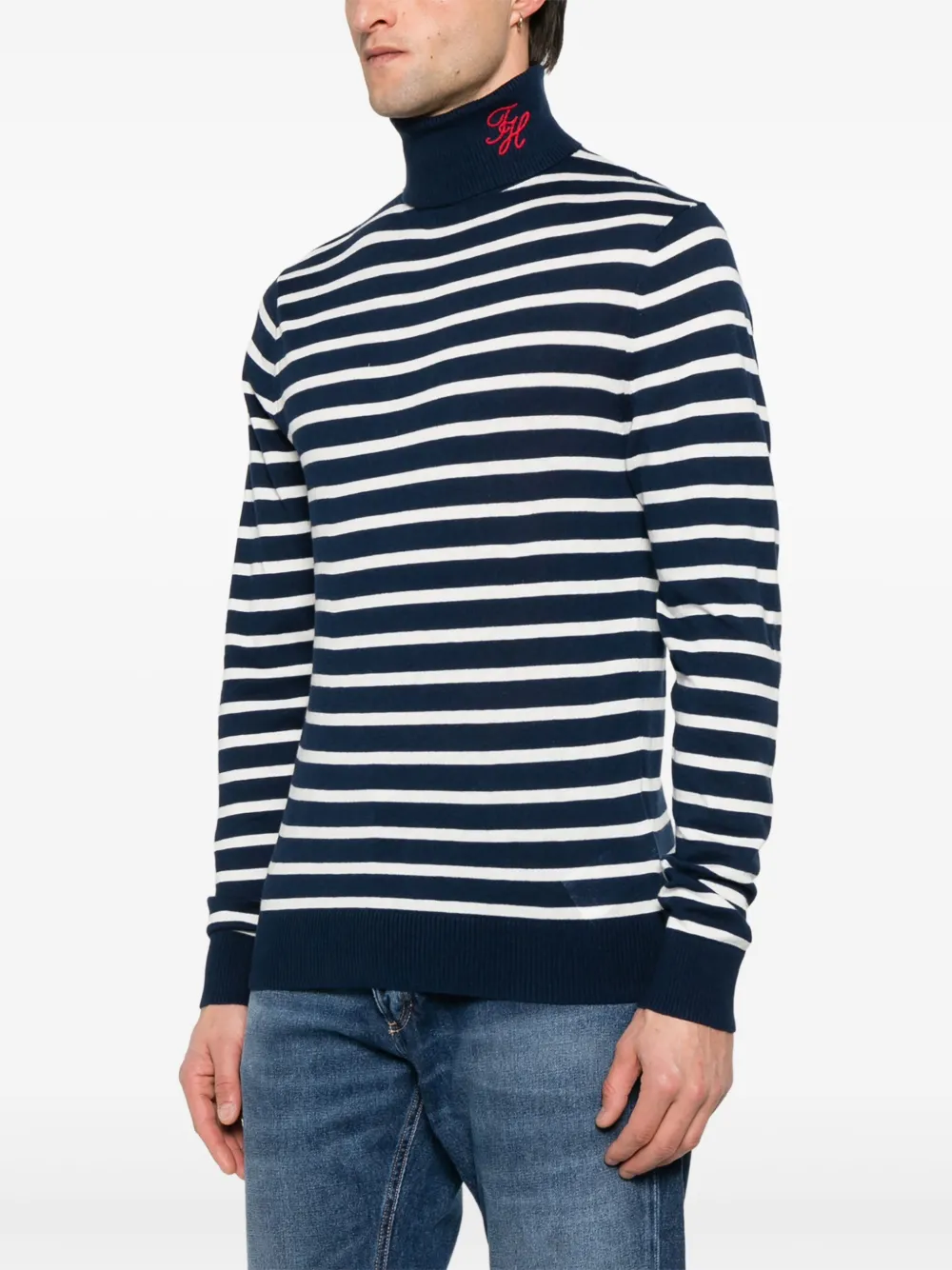 Tommy Hilfiger Trui met geborduurd logo Blauw