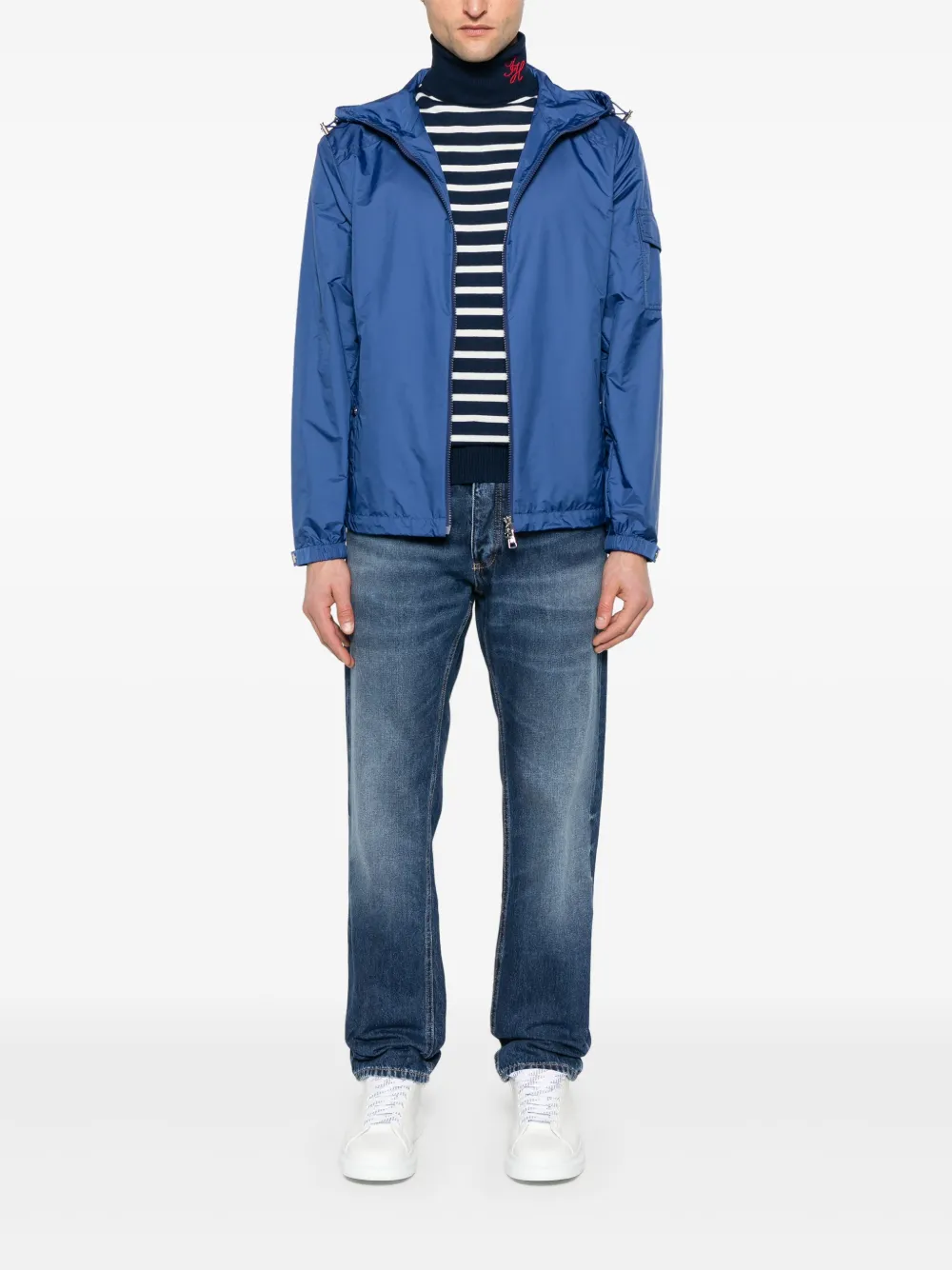 Tommy Hilfiger Trui met geborduurd logo - Blauw