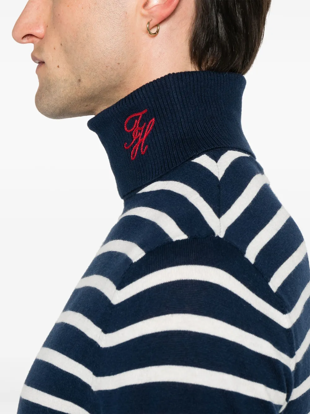 Tommy Hilfiger Trui met geborduurd logo Blauw