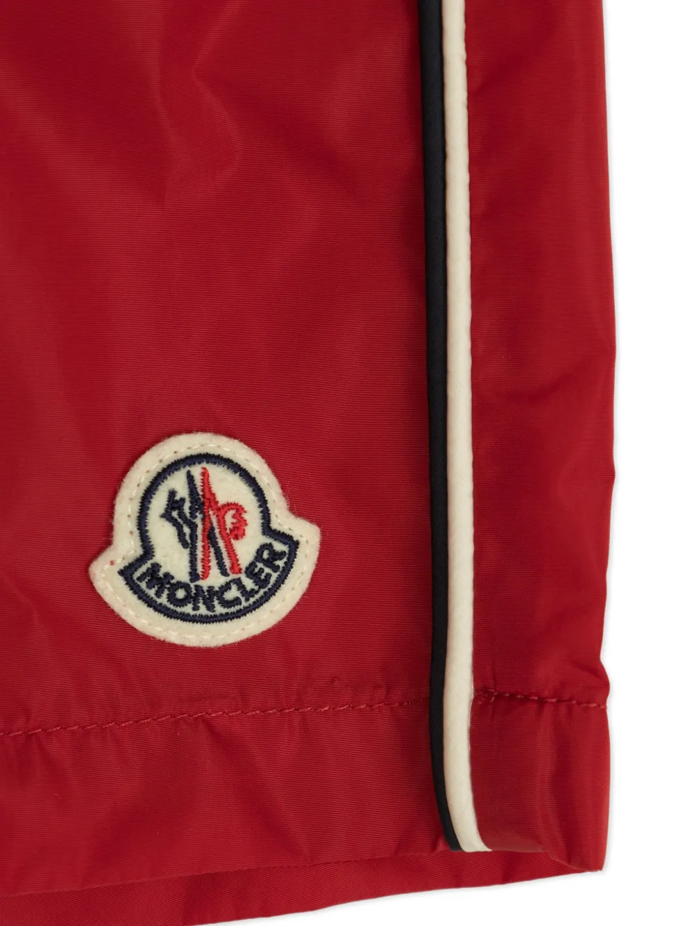 Moncler Enfant Zwembroek met driekleurige afwerking Rood