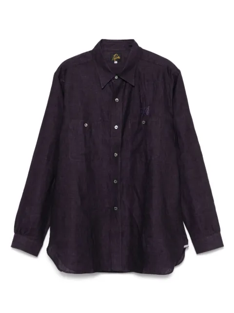 Needles embroidered-logo shirt