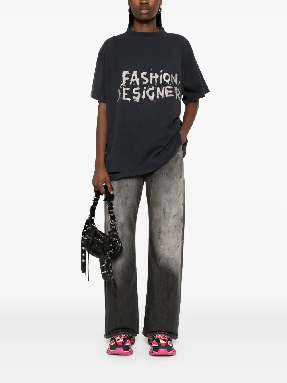 Balenciaga Fashion Designer T-shirt Zwart