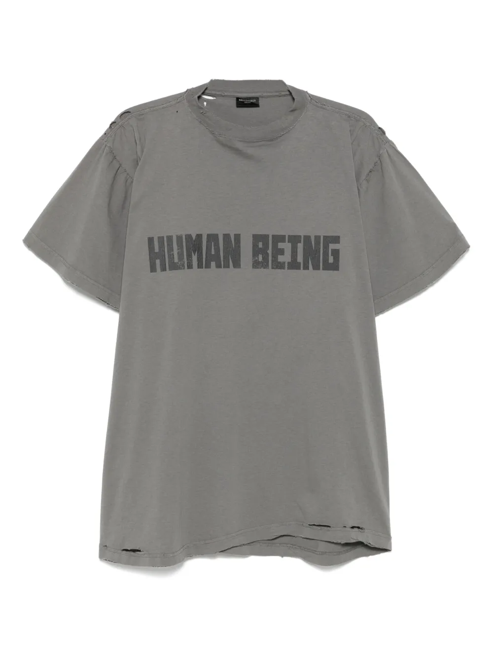 Balenciaga Human Being Tシャツ - グレー Balenciaga Human Being Tシャツ - グレー