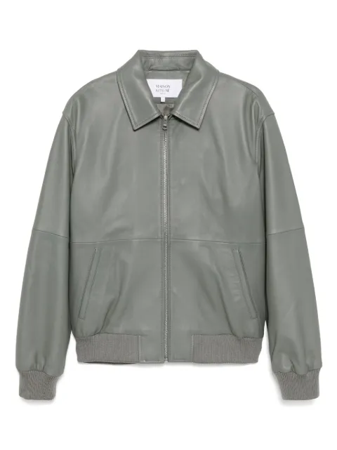 Maison Kitsuné جاكيت جلد بسحاب