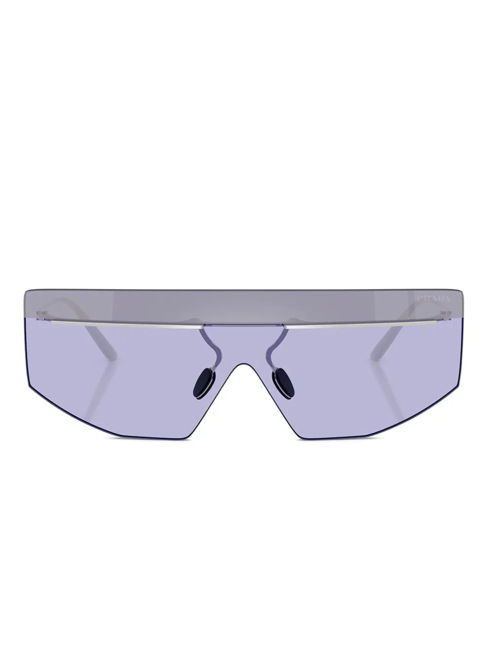 Prada Eyewear shield-frame sunglasses | Silver | Image 1