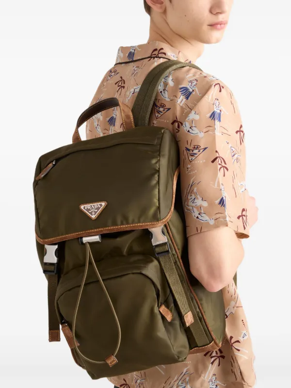 Prada technical-fabric Backpack | Green | FARFETCH