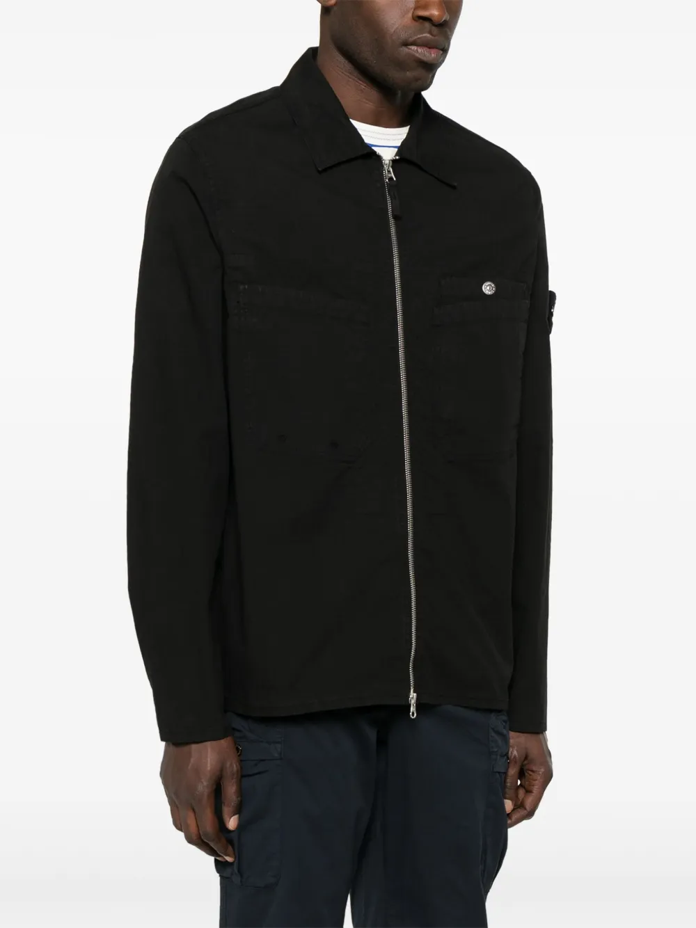 Stone Island Lichtgewicht jack Zwart
