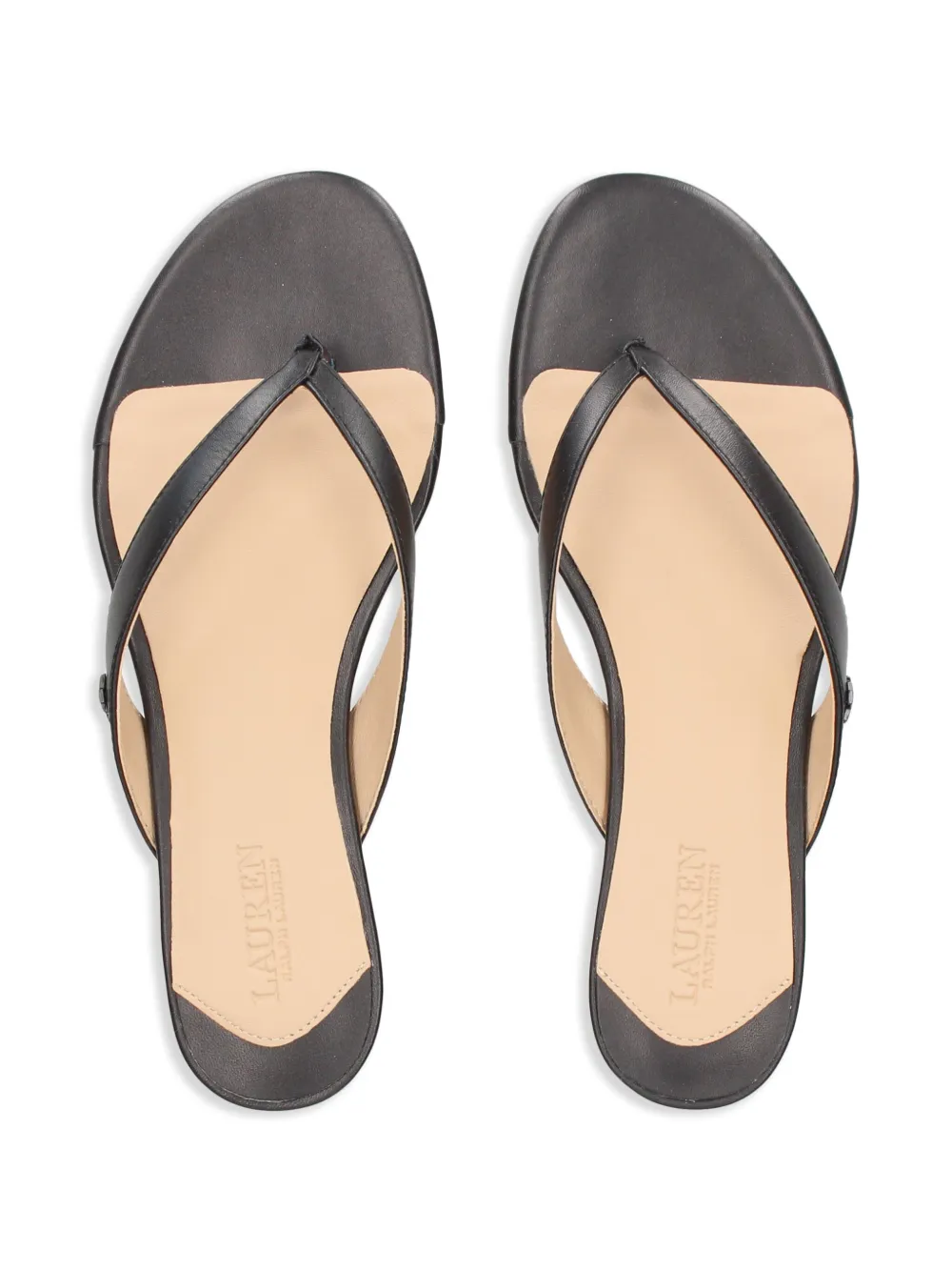 Lauren Ralph Lauren 35mm thong-style sandals Black