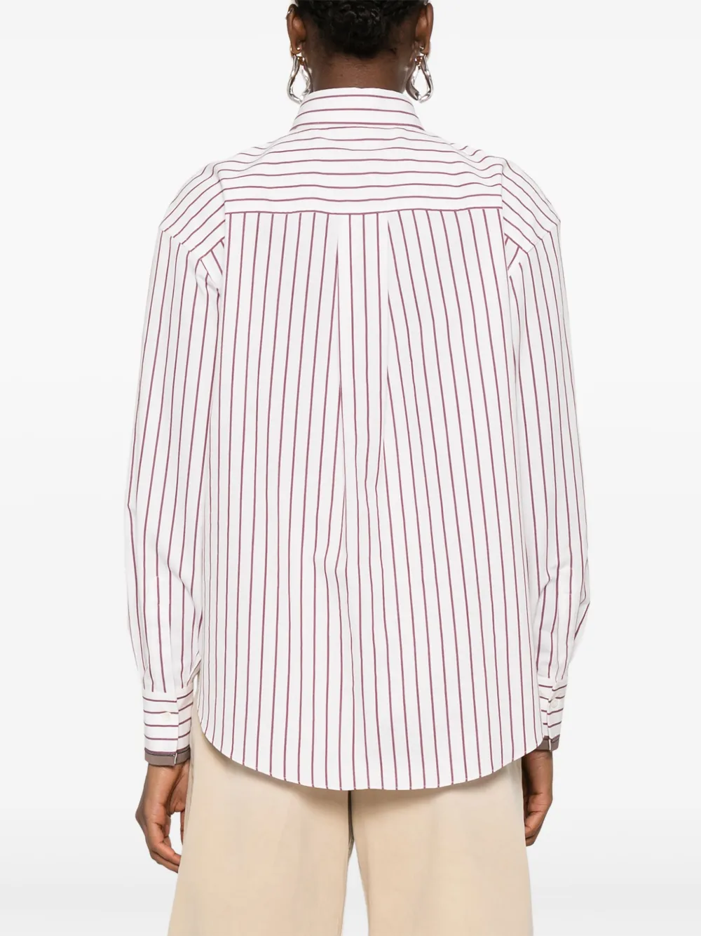 Brunello Cucinelli Gestreept blouse Wit