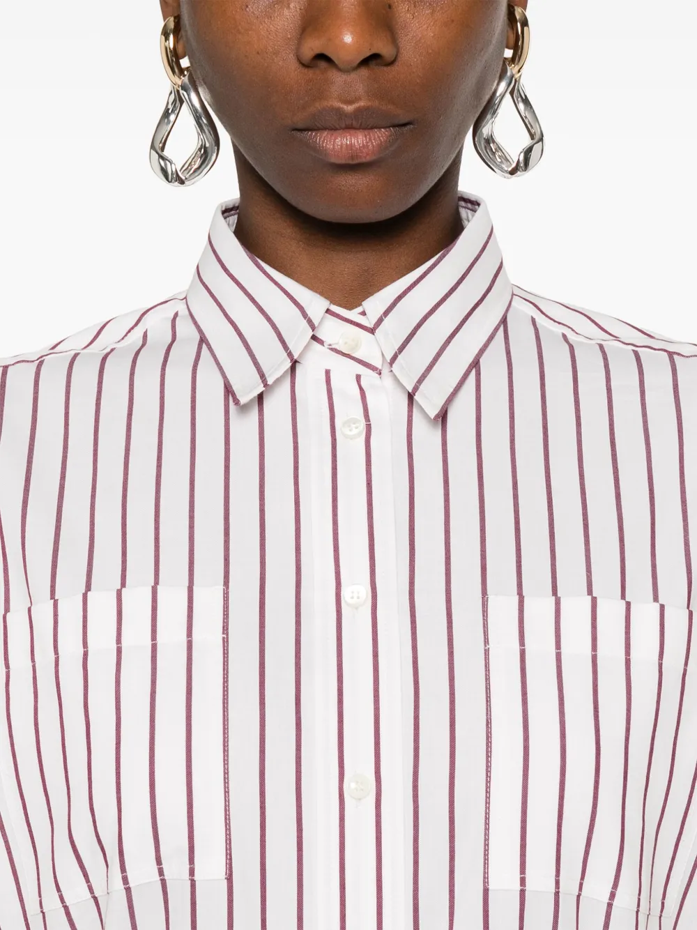 Brunello Cucinelli Gestreept blouse Wit