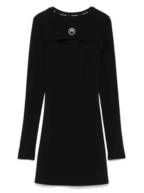 Marine Serre Moon-logo cut-out mini dress