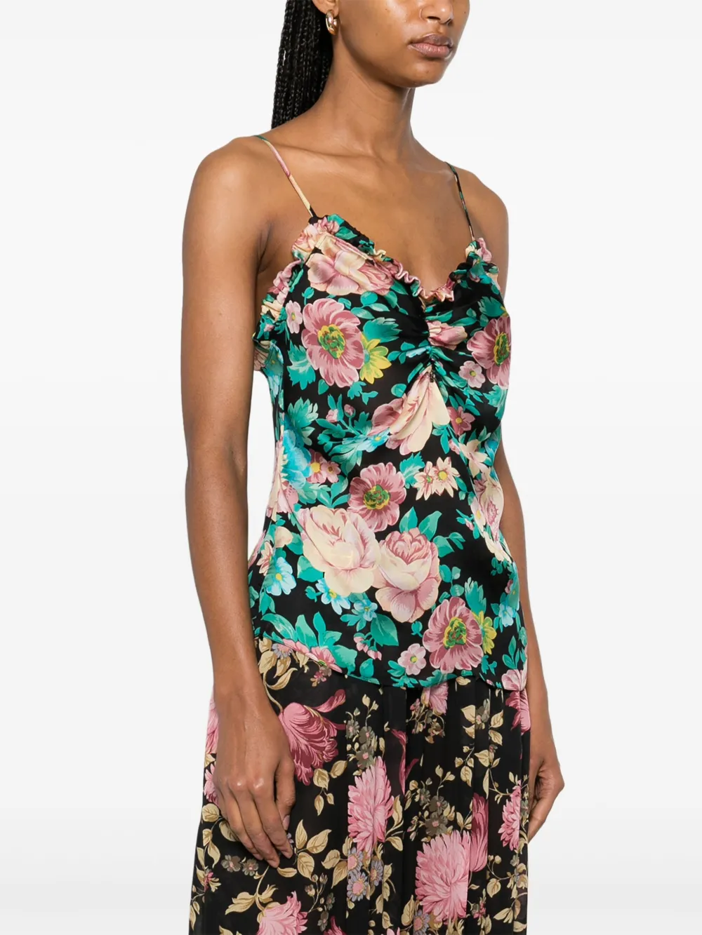 Chloé Top met bloemenprint Zwart