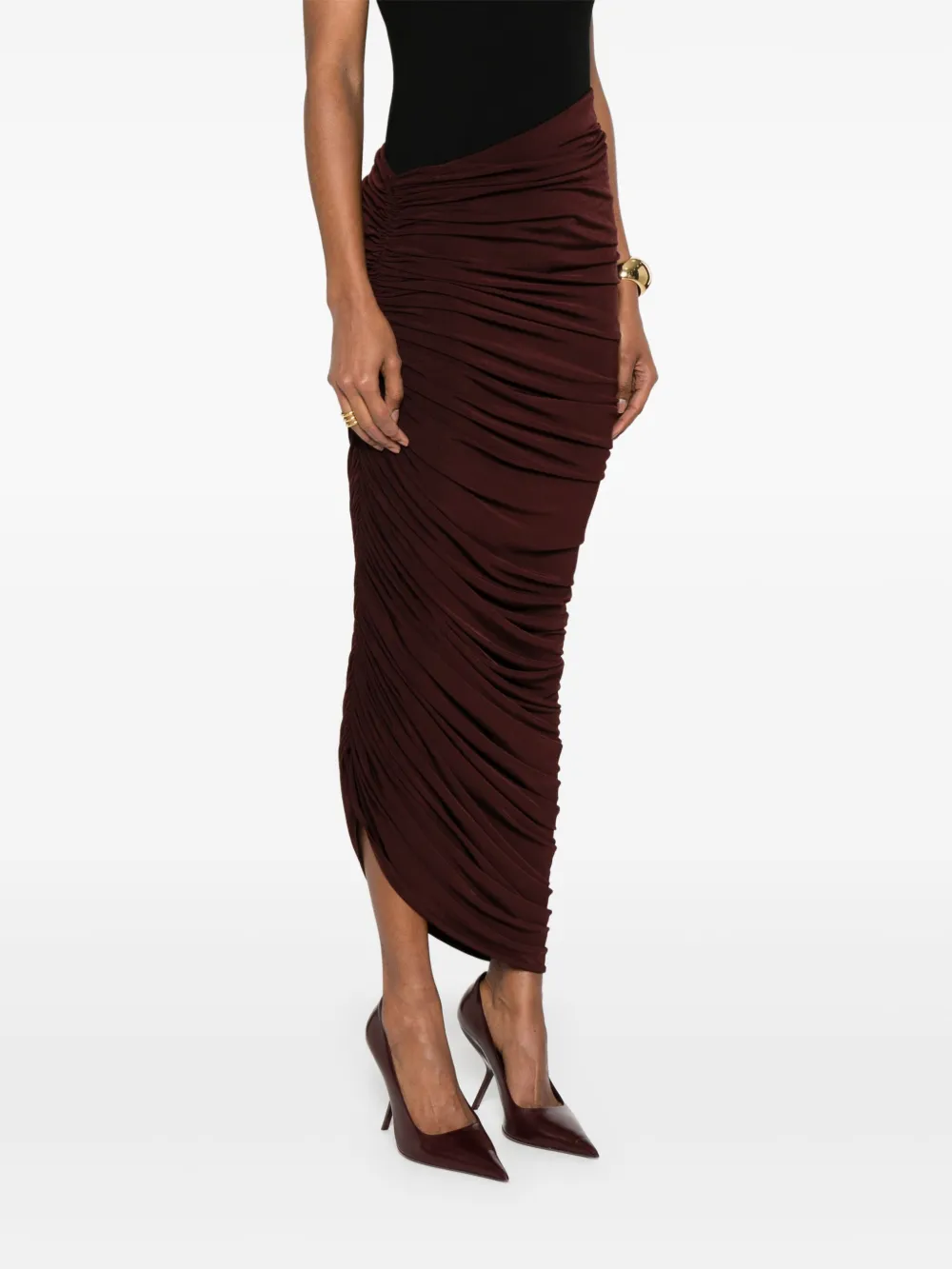 Magda Butrym Asymmetrische maxi-rok Rood