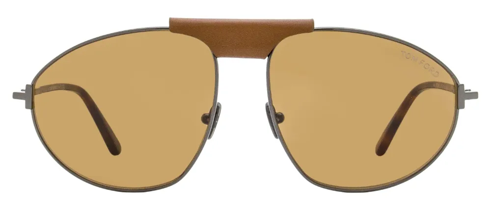 Tom Ford Ken Metal Pilot Sunglasses In Grey