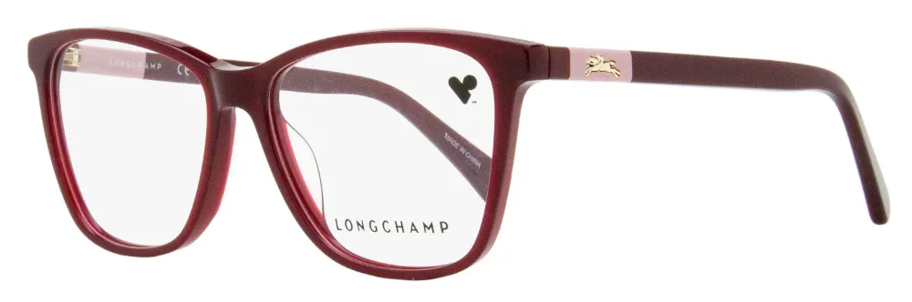 Longchamp Square Lo2700 Eyeglasses Woman Eyeglass Frame Multicolored Size 52 Acetate In Red