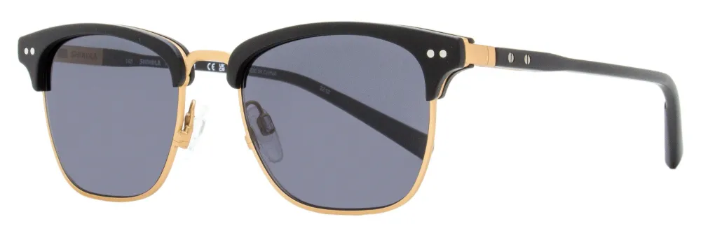 Shinola Men's Flexon Runwell Sunglasses Sh2300sm 001 Matte Black/gold 52mm In 黑色
