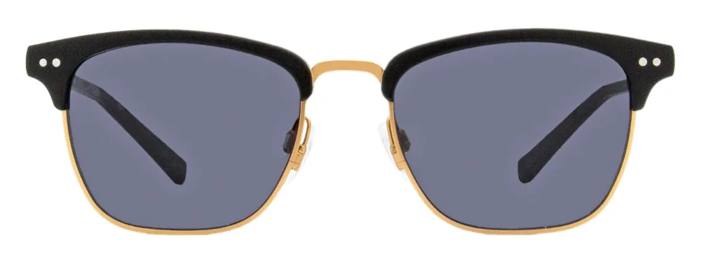 Shinola Men's Flexon Runwell Sunglasses Sh2300sm 001 Matte Black/gold 52mm In 黑色