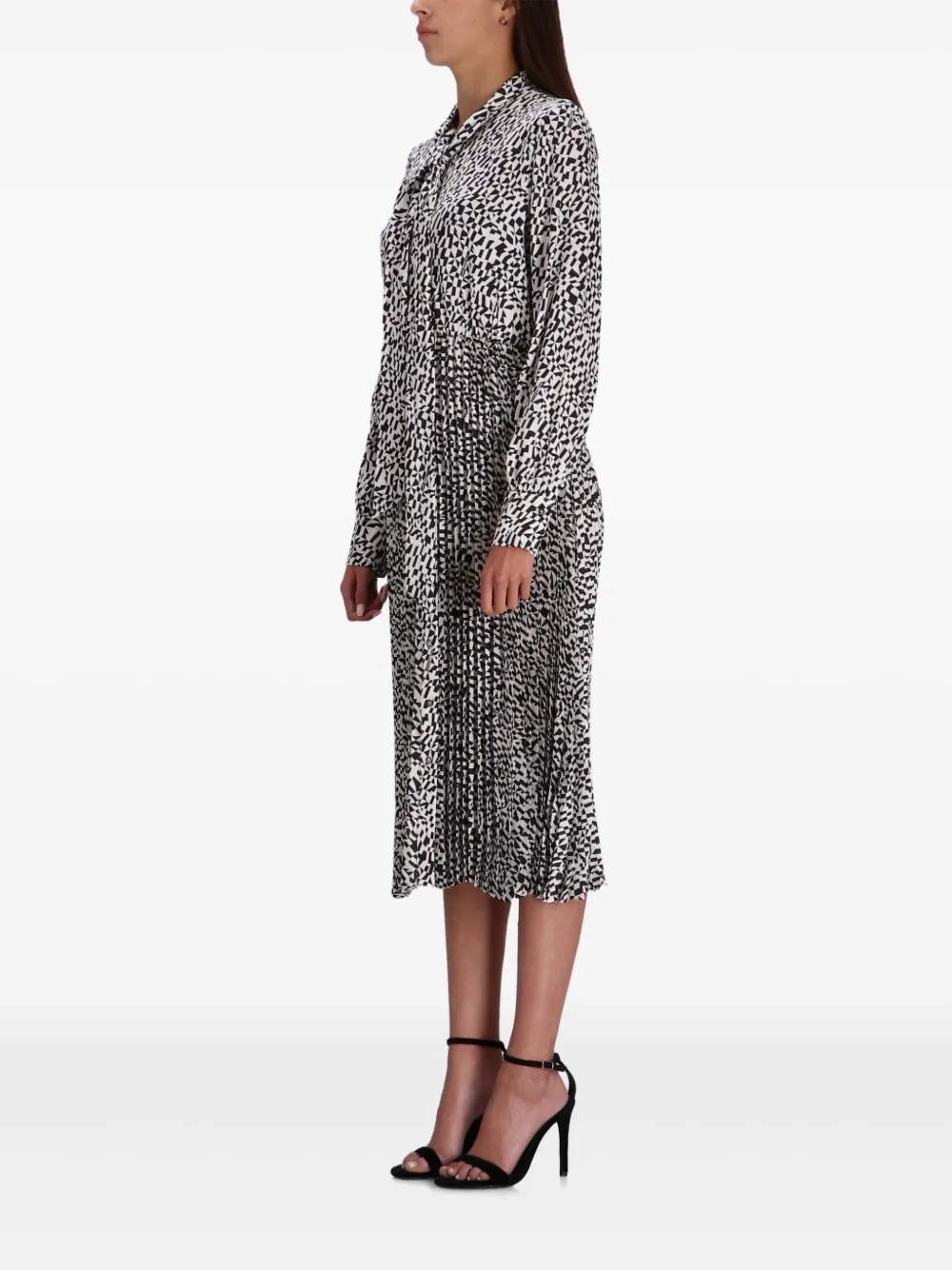Karl Lagerfeld Midi-jurk met geometrische print Zwart
