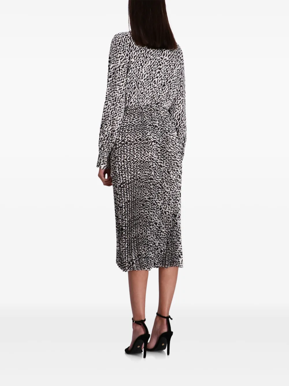 Karl Lagerfeld Midi-jurk met geometrische print Zwart