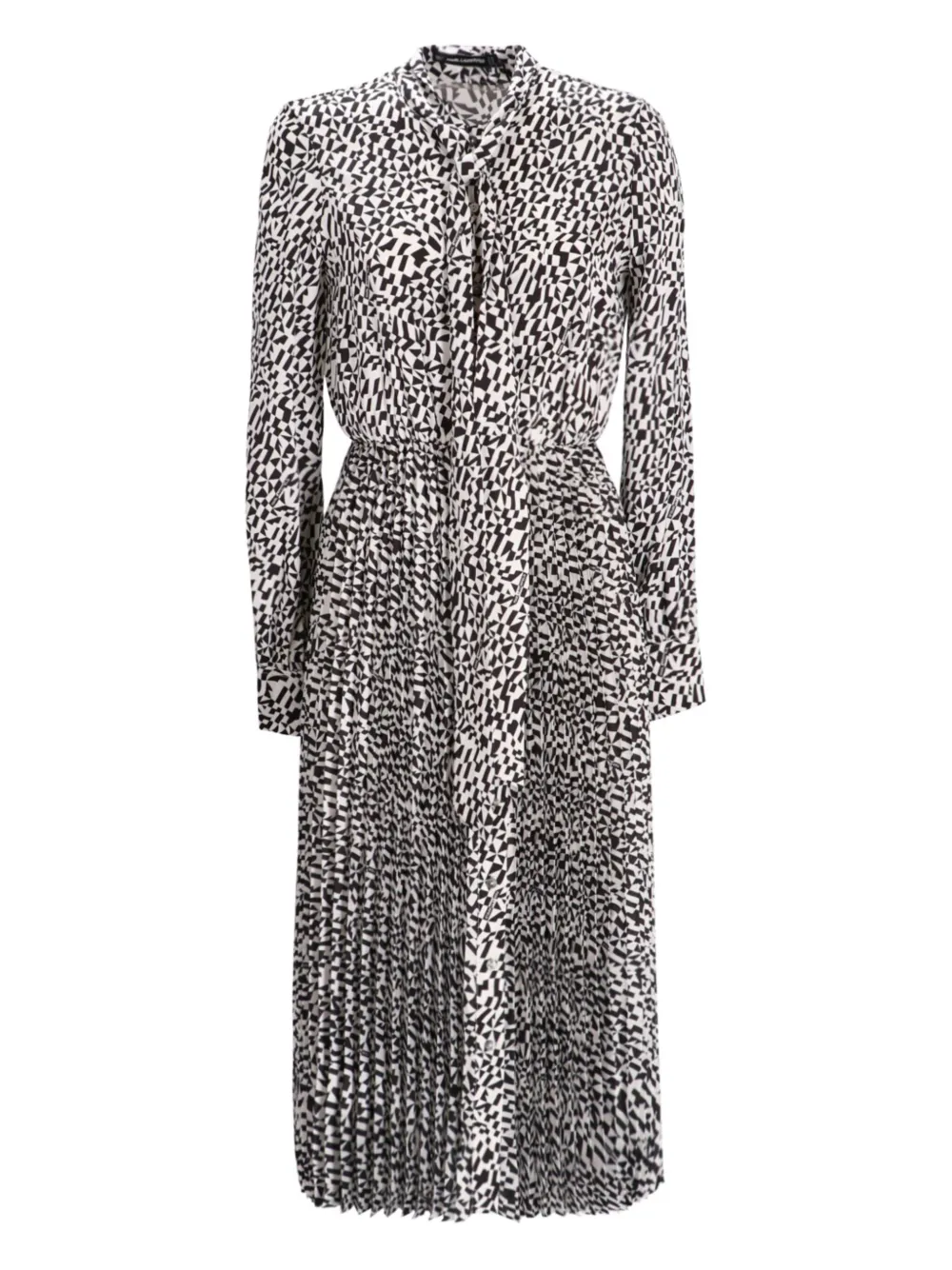 Karl Lagerfeld vestido midi con estampado geométrico | negro | Image 1