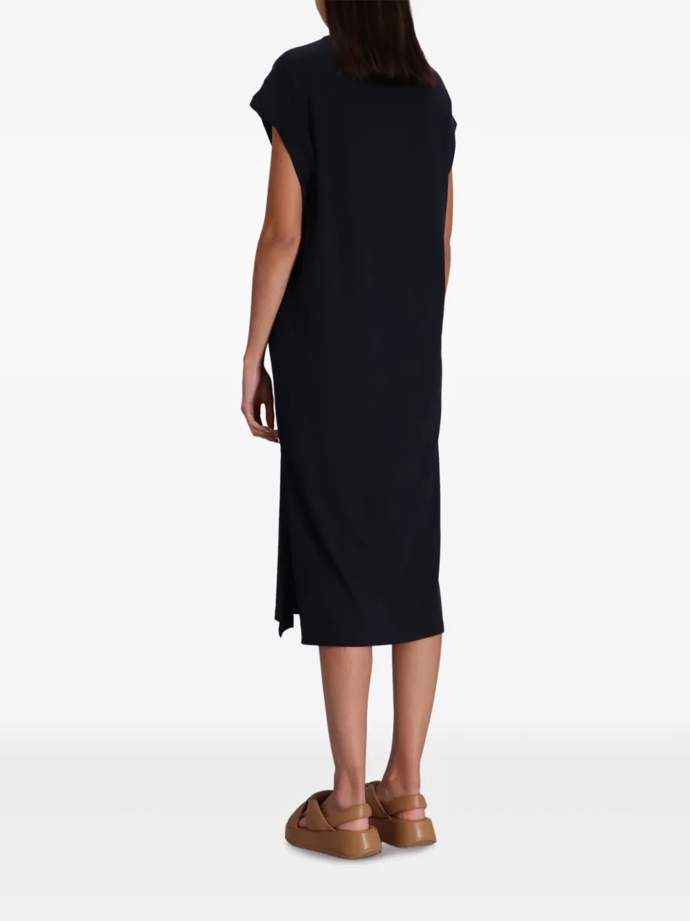 HUGO BOSS CREW-NECK MIDI DRESS 
