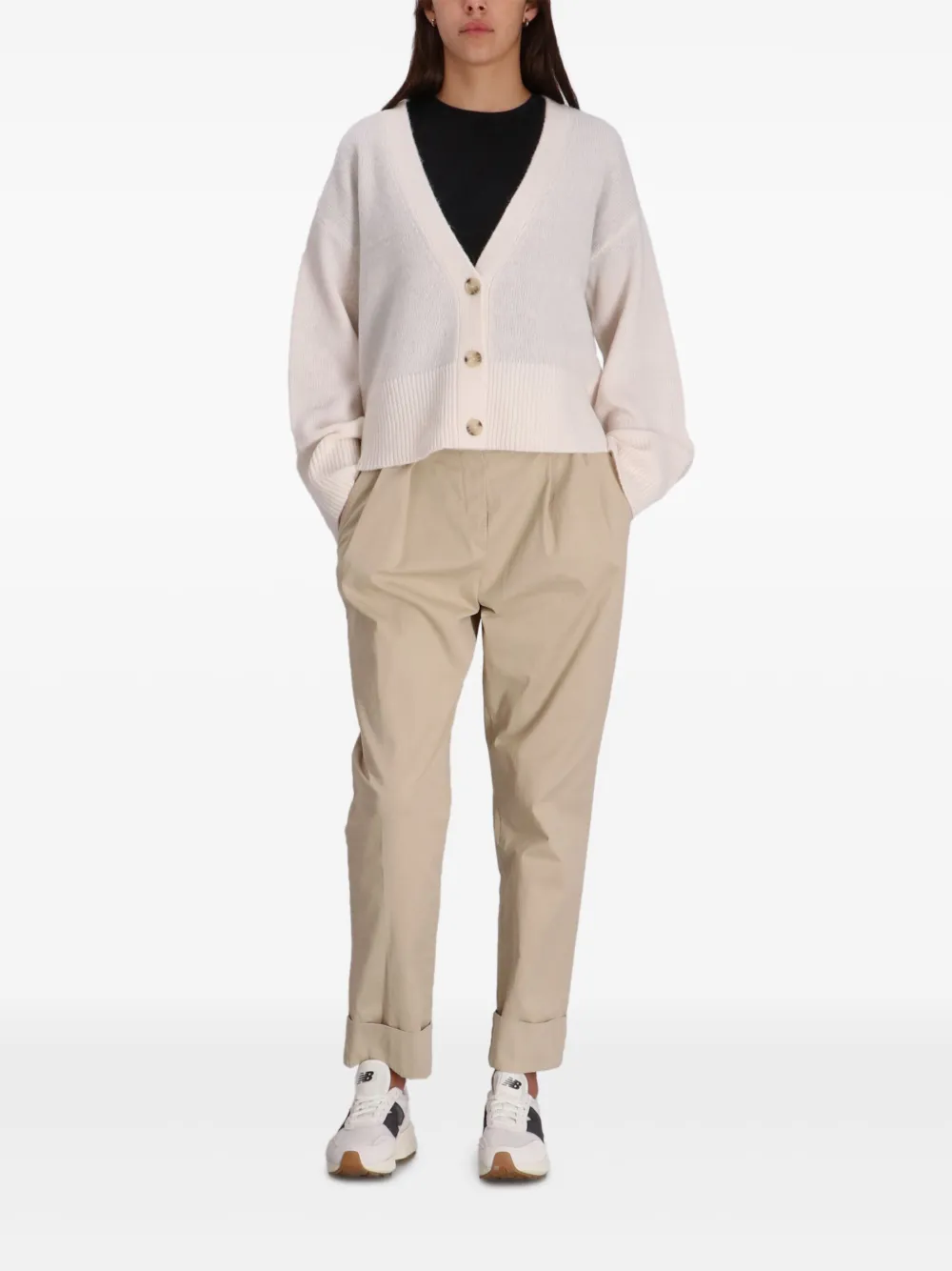 BOSS Vest met V-hals Beige