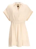BOSS elasticated-waist mini dress - Neutrals