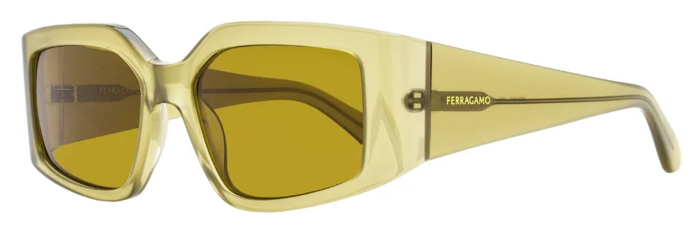 Ferragamo Eyewear 1101 rectangle-frame sunglasses Groen