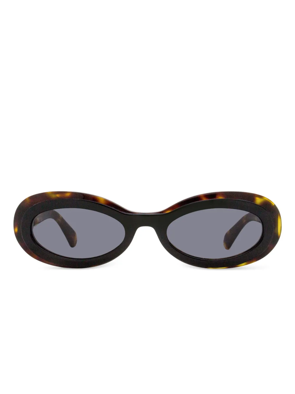 Ferragamo Eyewear tortoiseshell-effect oval-frame sunglasses Bruin
