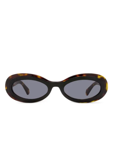 Ferragamo Eyewear tortoiseshell-effect oval-frame sunglasses