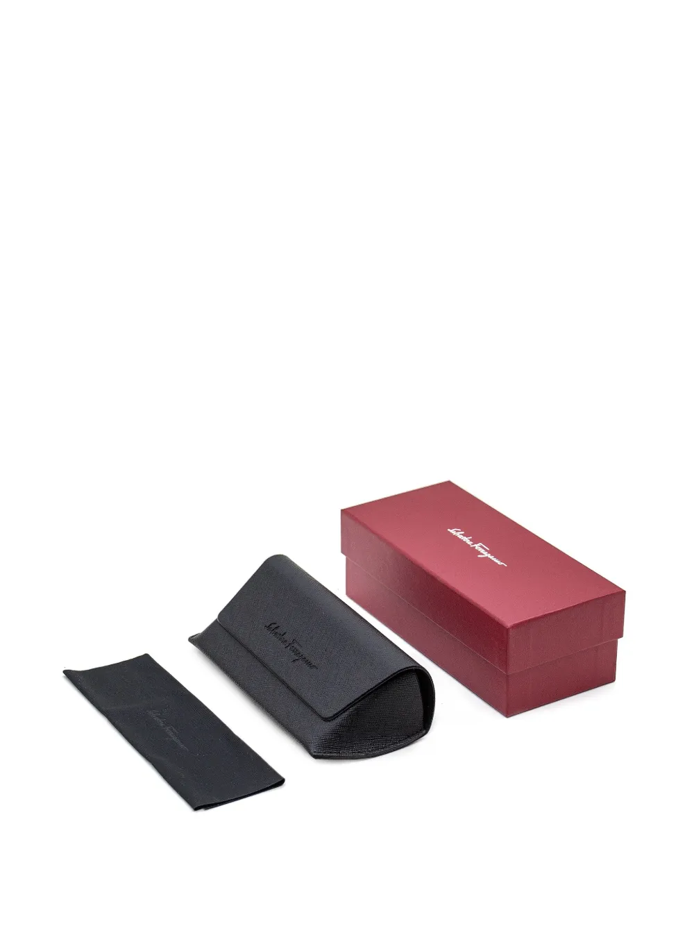 Ferragamo Eyewear Zonnebril met schilpadschild design Bruin