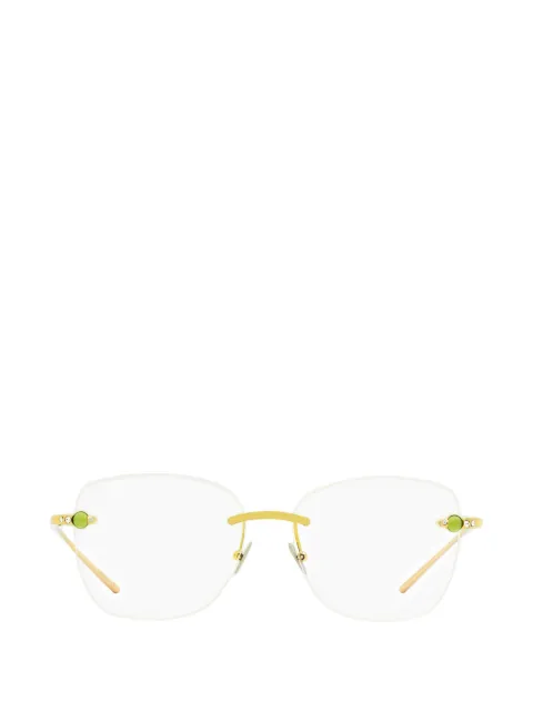 Pomellato Eyewear rimless square-embellished glasses