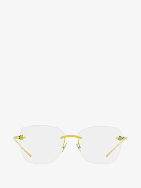 Pomellato Eyewear rimless square-embellished glasses