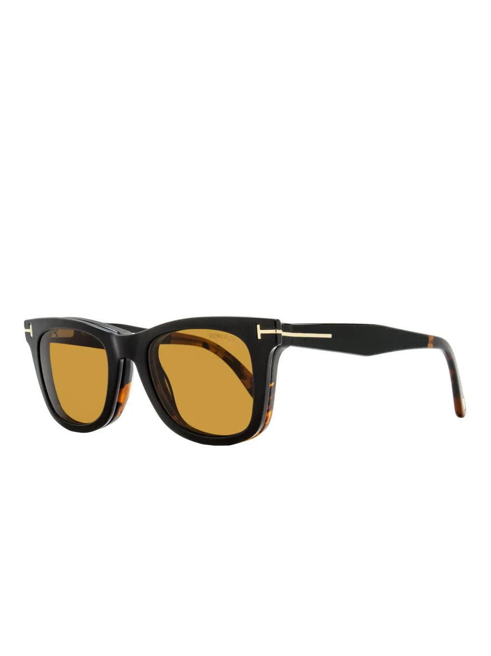 TOM FORD Eyewear Bril met schilpadschild design Zwart