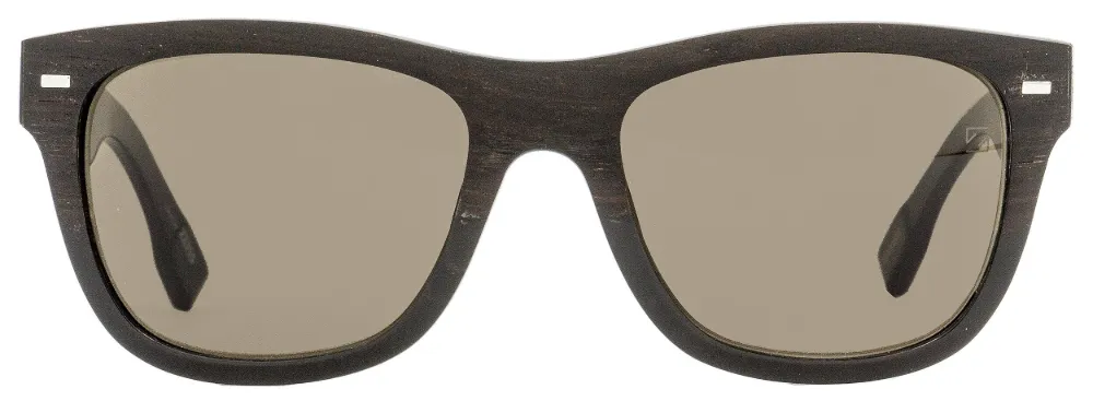 Zegna Zonnebril met vierkant montuur Bruin