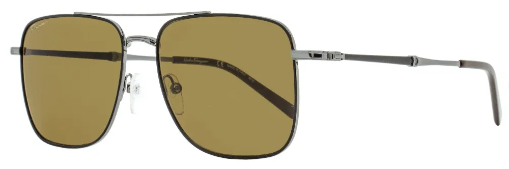 Ferragamo 266 Pilot-frame Sunglasses In 灰色