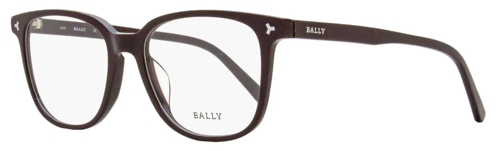 Bally Men's Rectangular Eyeglasses By5033h 069 Dark Brown 54mm In 褐色