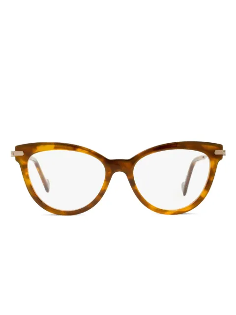 Moncler Eyewear トータスシェル キャットアイメガネフレーム