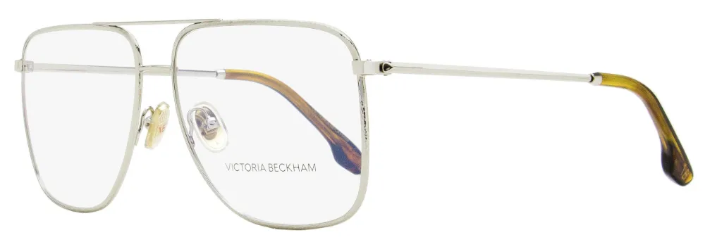 Victoria Beckham Eyewear 2212 bril met metallic montuur Zilver