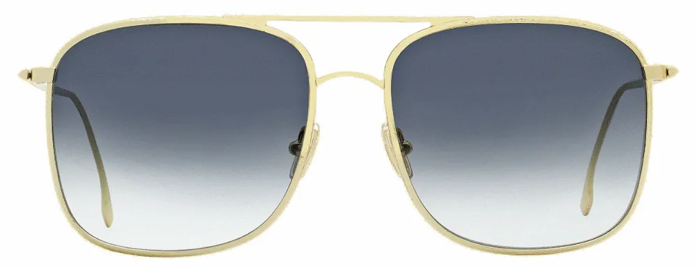 Victoria Beckham Square Vb202s Sunglasses Woman Sunglasses Blue Size 59 Metal In Gold