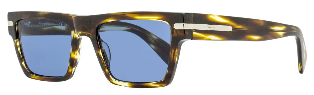 Ferragamo Zonnebril met rechthoekig montuur Bruin