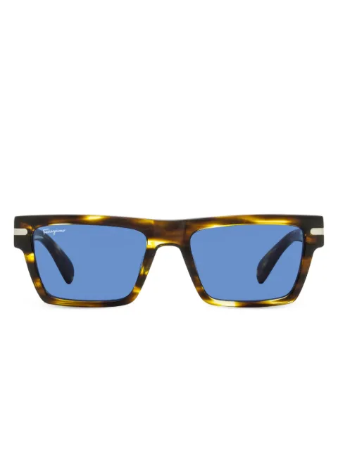 Ferragamo lentes de sol con armazón rectangular