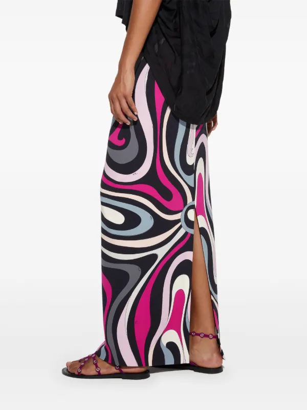 EMILIO PUCCI マルモプリント ハイウエスト マキシスカート EMILIO PUCCI マルモプリント ハイウエスト マキシスカート