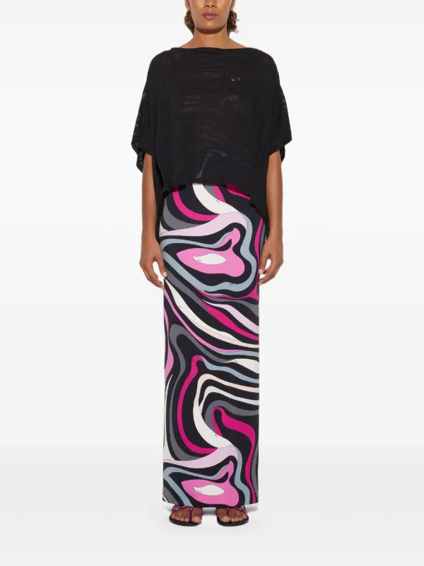 PUCCI Marmo プリント マキシスカート | ブラック | FARFETCH JP