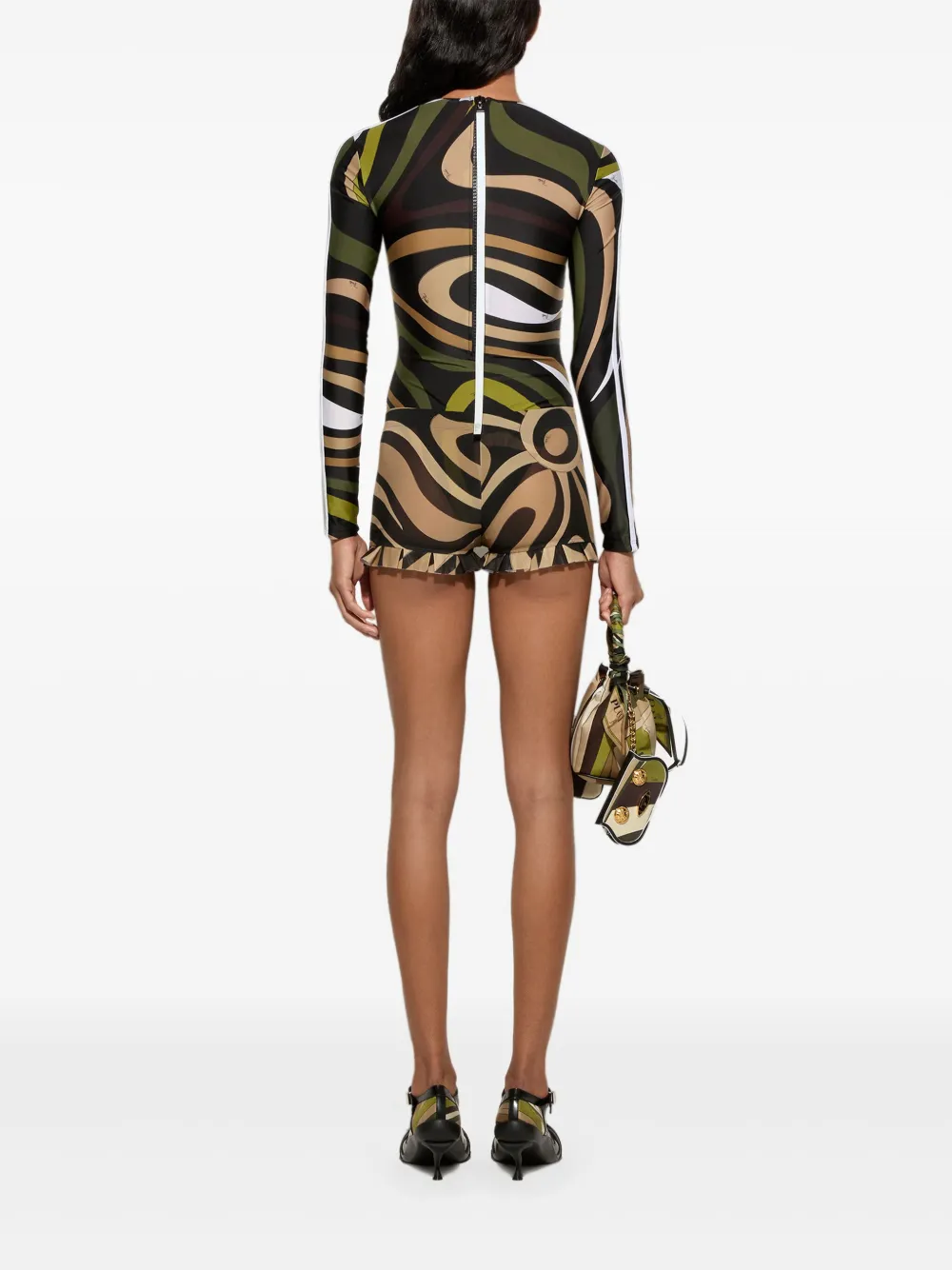 PUCCI Shorts met Marmo-print Zwart