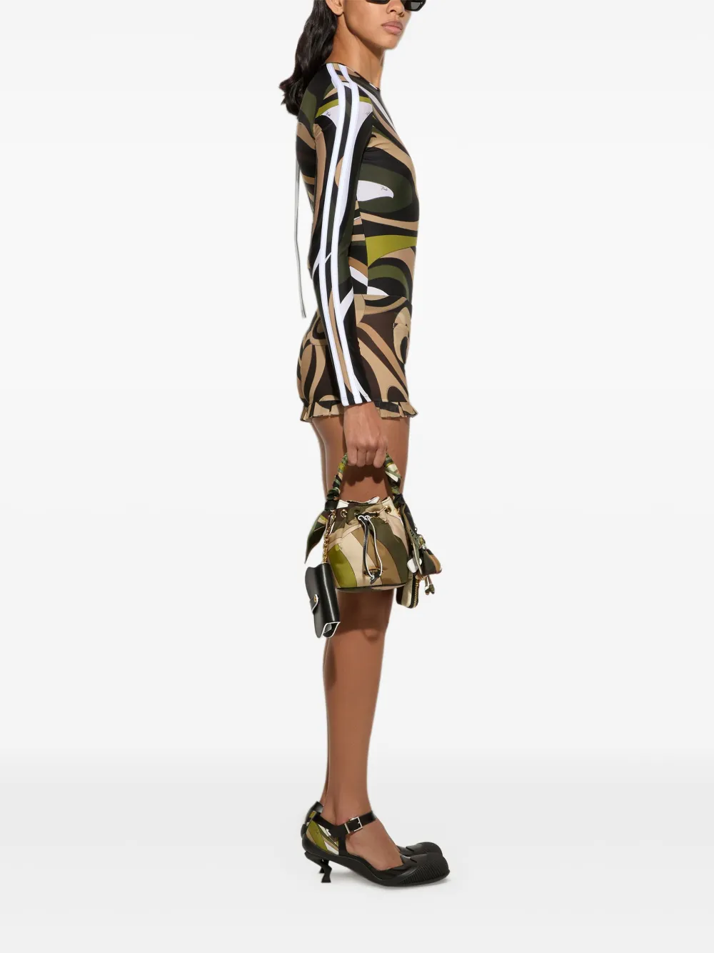 PUCCI Shorts met Marmo-print Zwart