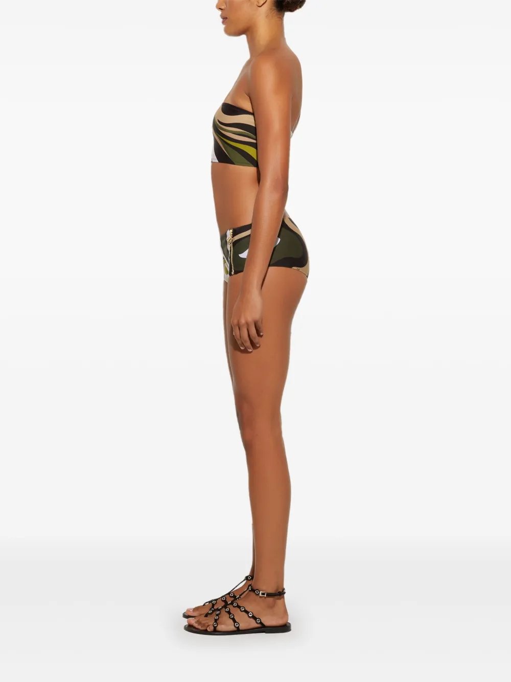 PUCCI Marmo-print bikini top Groen